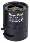 Tamron M12VM412 1/2 inch Mega Pixel C mount 4.0 - 12mm Manual Iris - needs adapter ring for CS